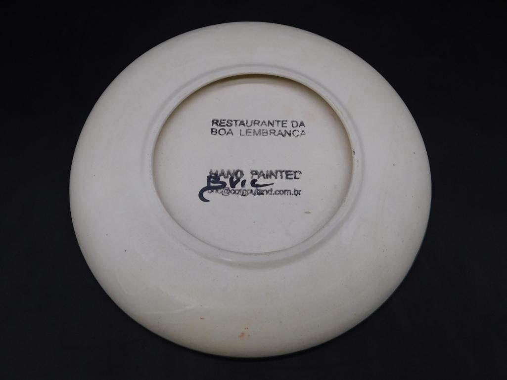 HAND PAINTED PLATE VINTAGE ANTIQUE (1 of 1)