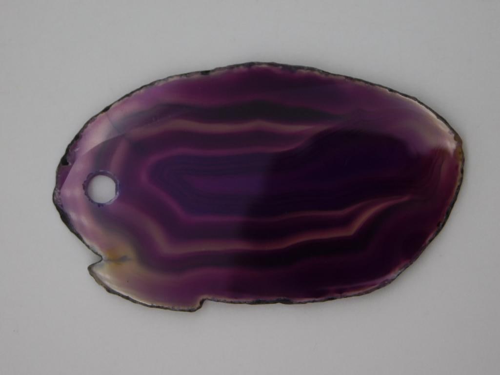AGATE SLICE ROCK STONE LAPIDARY SPECIMEN (1 of 2)