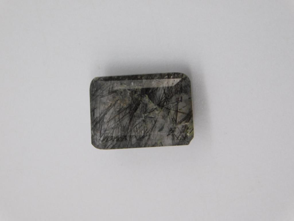 TOURMALATED QUARTZ ROCK STONE LAPIDARY SPECIMEN: TOURMALATED QUARTZ ROCK STONE LAPIDARY SPECIMEN