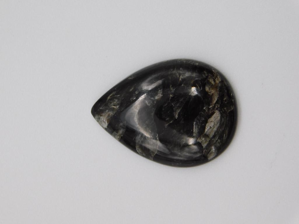 SERAPHINITE GOLDEN CABOCHON ROCK STONE LAPIDARY SPECIMEN (1 of 2)