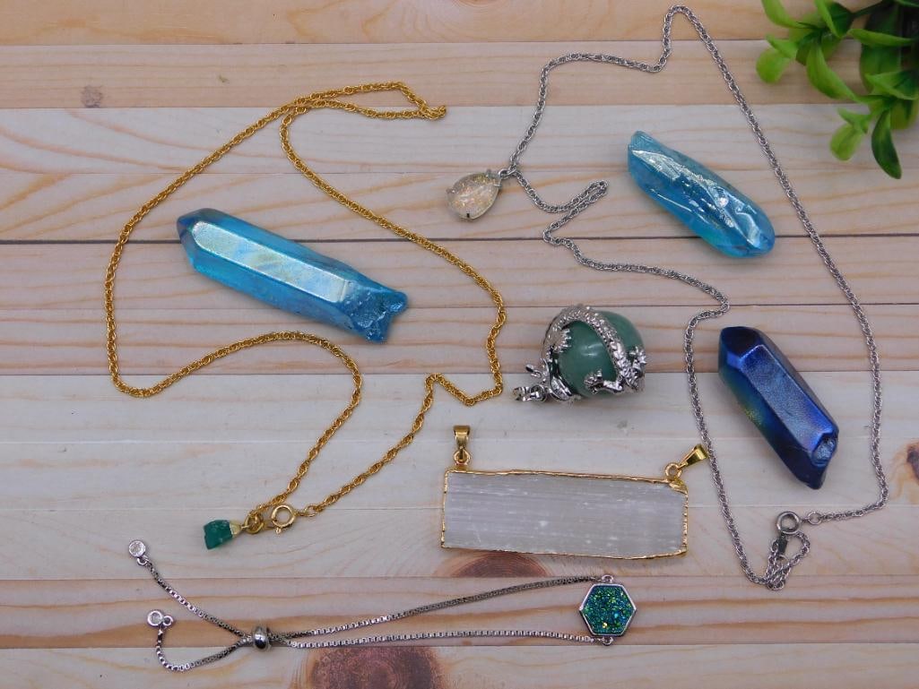 MIXED JEWELRY LOT ROCK STONE LAPIDARY SPECIMEN: MIXED JEWELRY LOT ROCK STONE LAPIDARY SPECIMEN