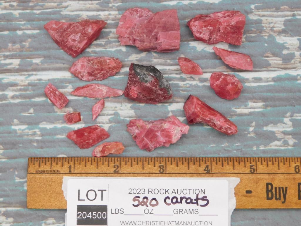 GEM RHODONITE ROCK STONE LAPIDARY SPECIMEN - 2
