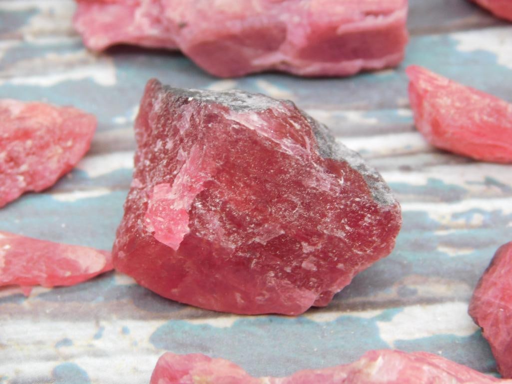 GEM RHODONITE ROCK STONE LAPIDARY SPECIMEN - 4