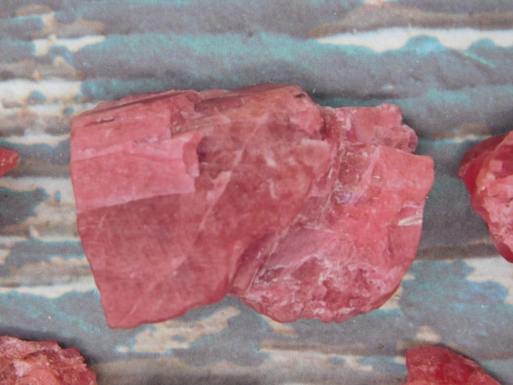 GEM RHODONITE ROCK STONE LAPIDARY SPECIMEN - 5
