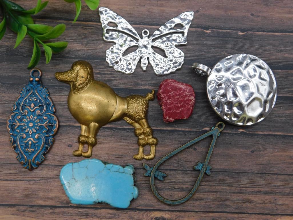 MIXED PENDANTS ROCK STONE LAPIDARY SPECIMEN (1 of 2)