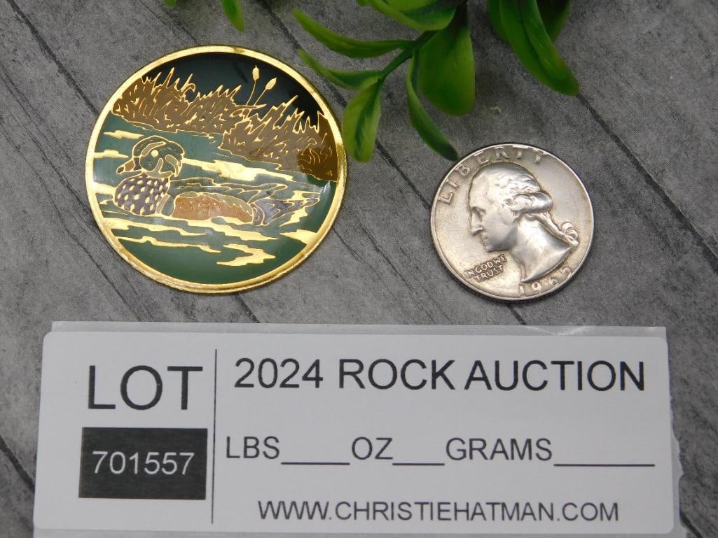 DUCK CABOCHON MEDALLION - 2