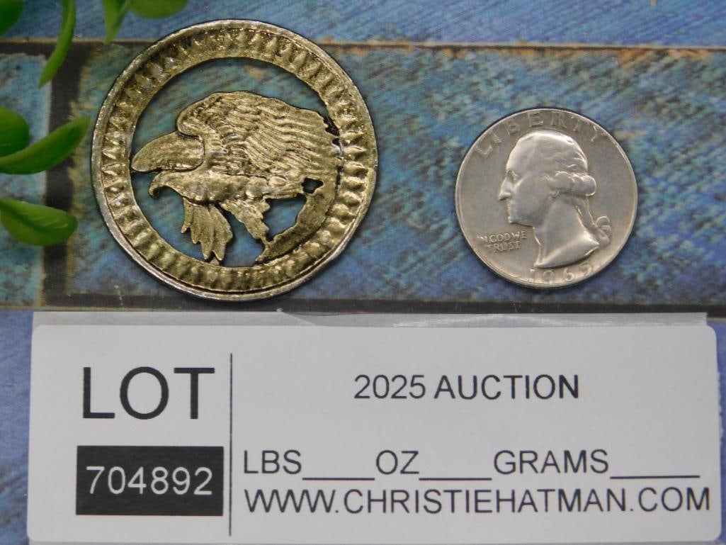 Cut-Out Coin with Eagle Design - 2