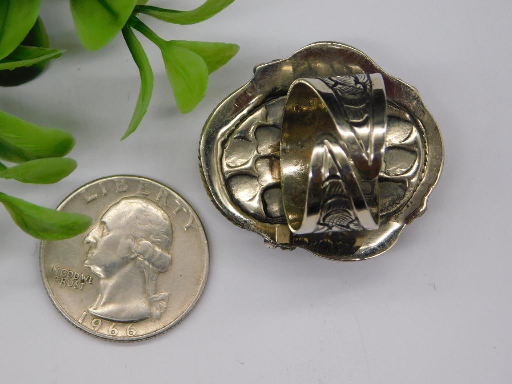 C APATITE ADJUSTABLE STATEMENT RING WITH INTRICATE TOOLING - 2