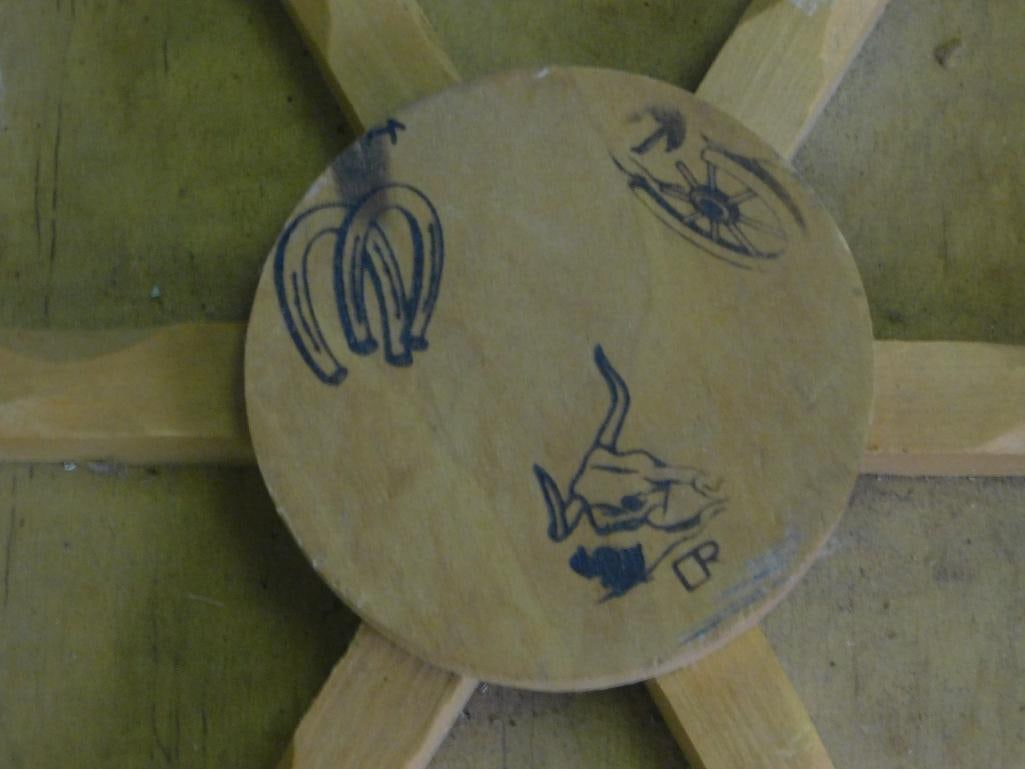 RUSTIC SNACK DIVIDED TRAY VINTAGE ANTIQUE - 2