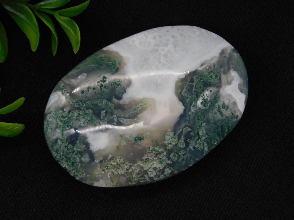 MOSS PLUME AGATE ROCK STONE LAPIDARY SPECIMEN (1 of 2)