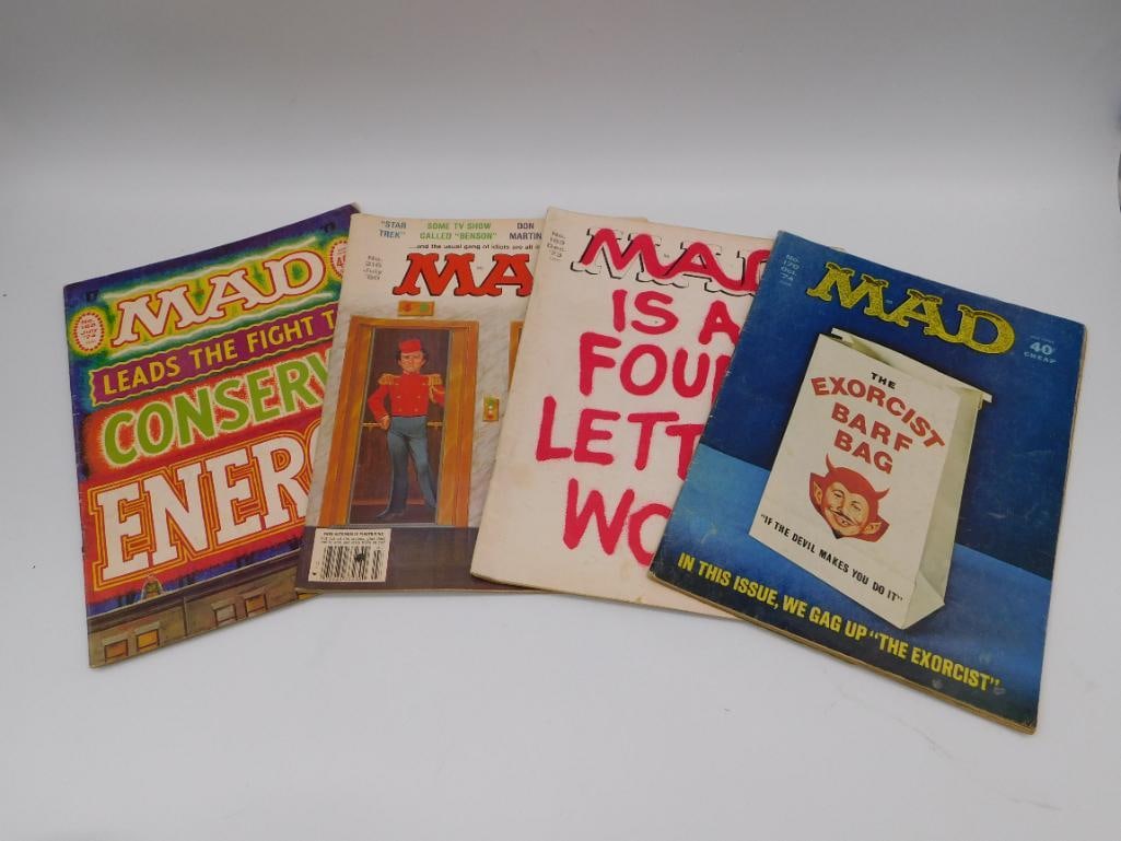 VINTAGE MAD MAGAZINE ISSUES LOT OF 4 VINTAGE EPHEMERA (1 of 4)