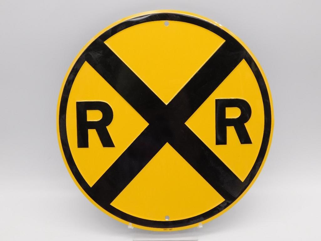 METAL RAILROAD CROSSING SIGN (1 of 2)