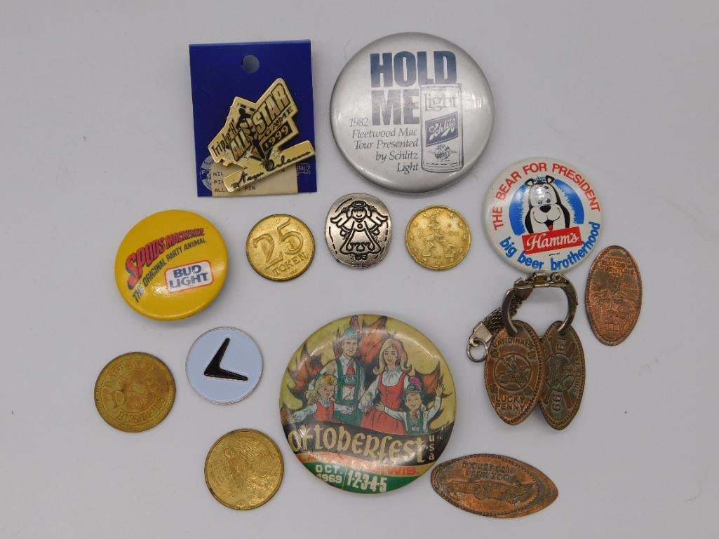 VINTAGE PINS TOKENS AND SOUVENIR ITEMS (1 of 3)