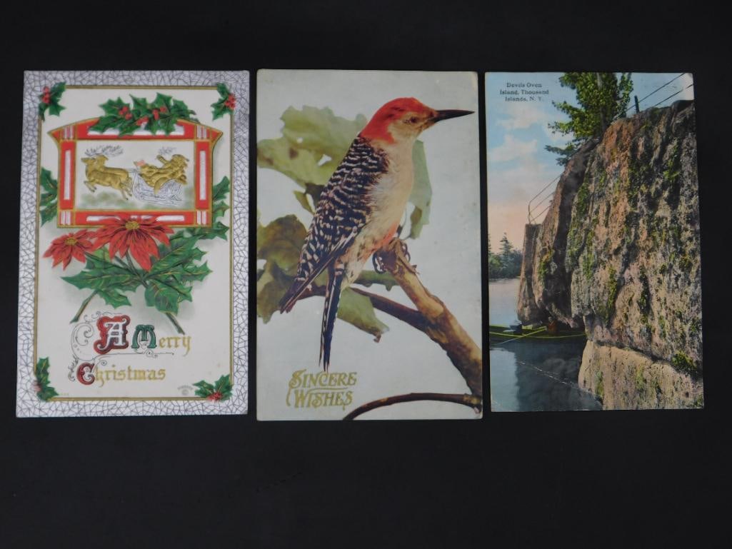 ANTIQUE POSTCARDS VINTAGE EPHEMERA (1 of 2)