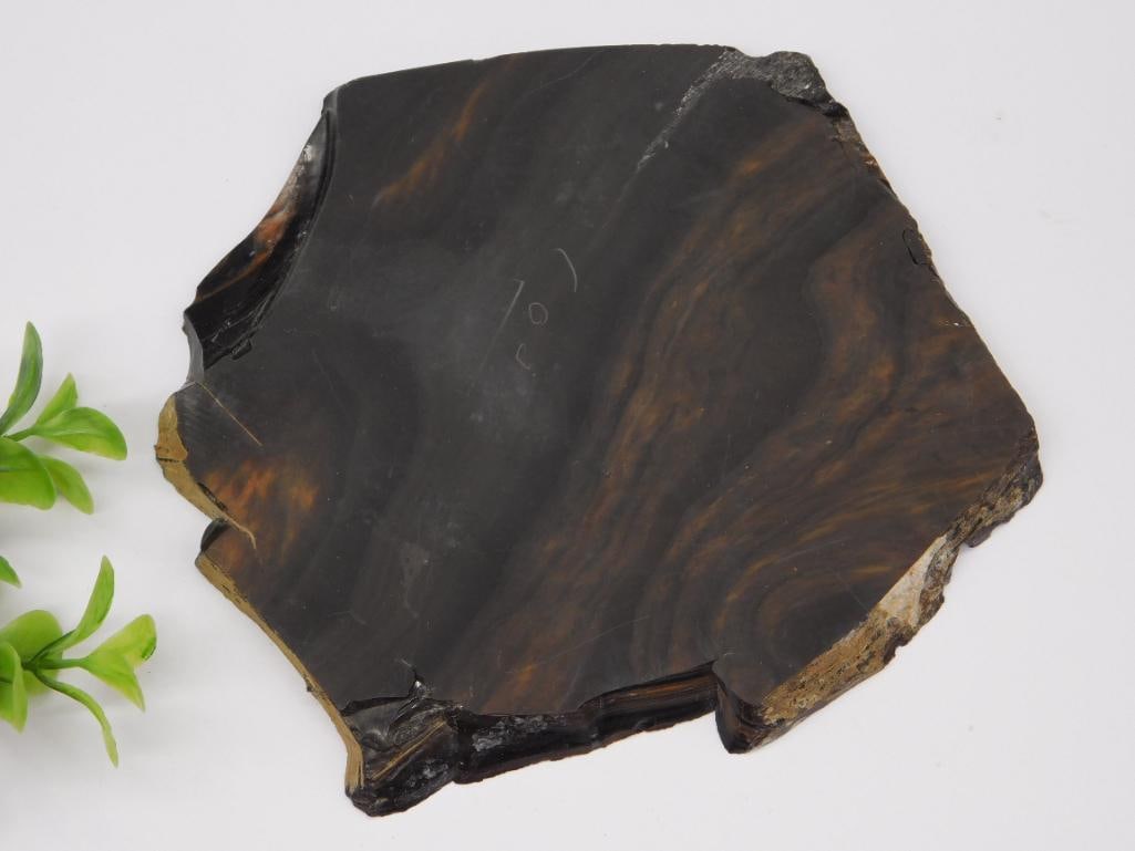 MAHOGANY OBSIDIAN SLAB ROCK STONE LAPIDARY SPECIMEN (1 of 3)