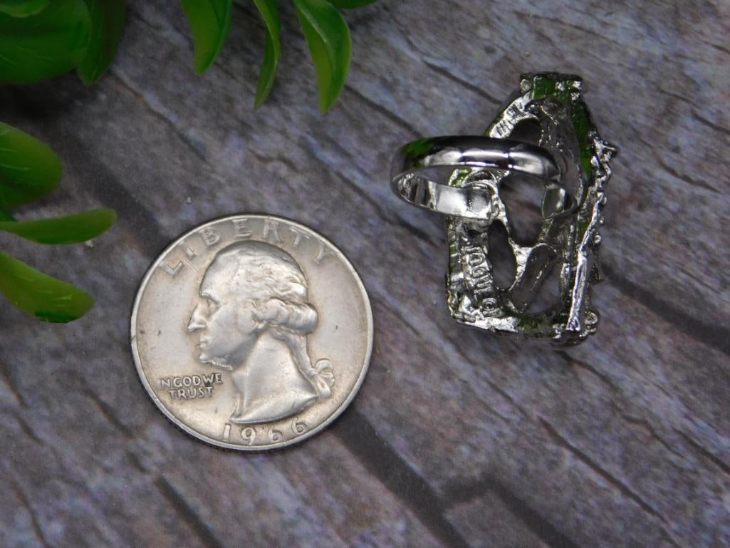 SILVER TONE RING - 2