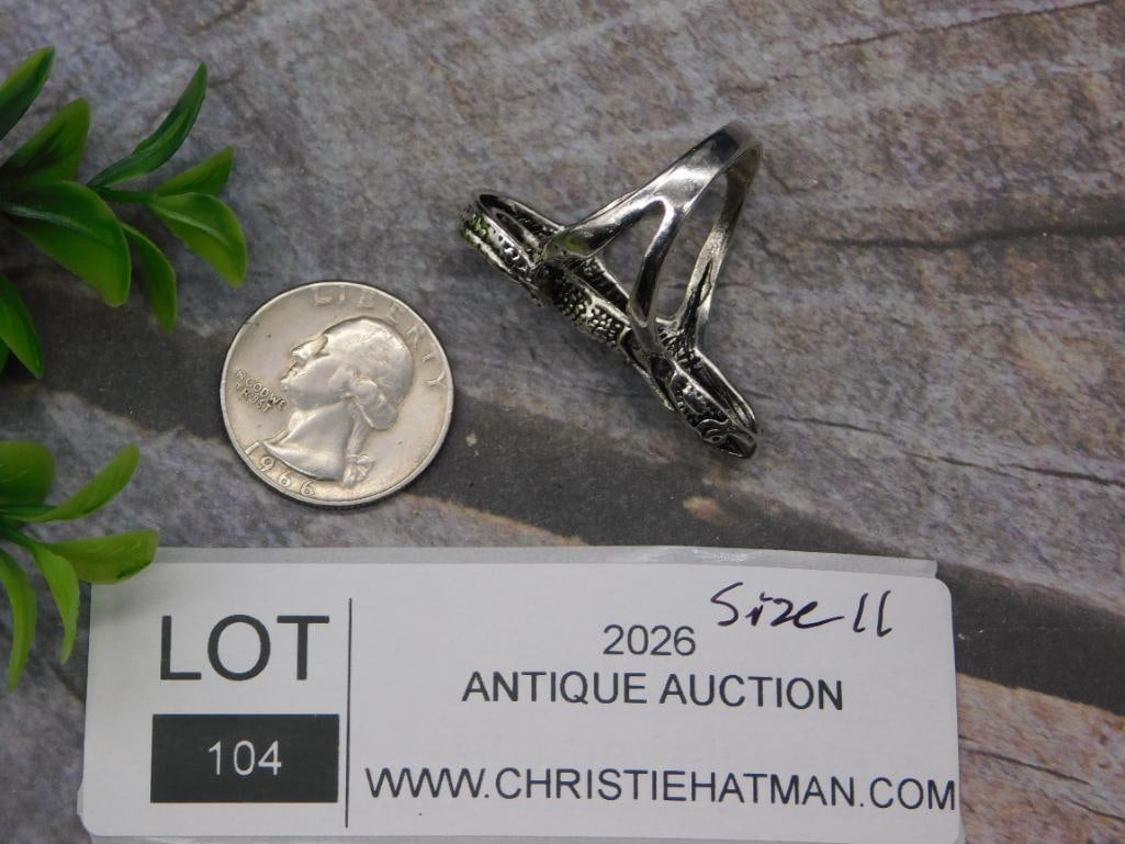 LIZARD RING SIZE 11 ROCK STONE LAPIDARY SPECIMEN - 2