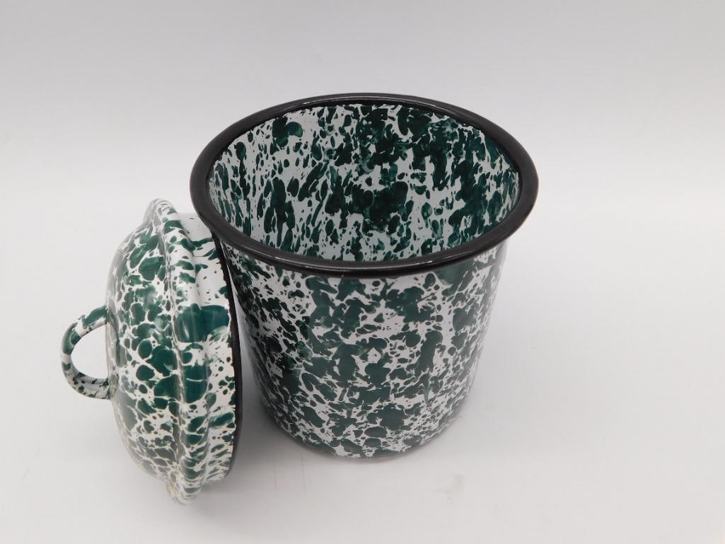 SPECKLED ENAMELWARE CANNISTER SPLATTERWARE - 2
