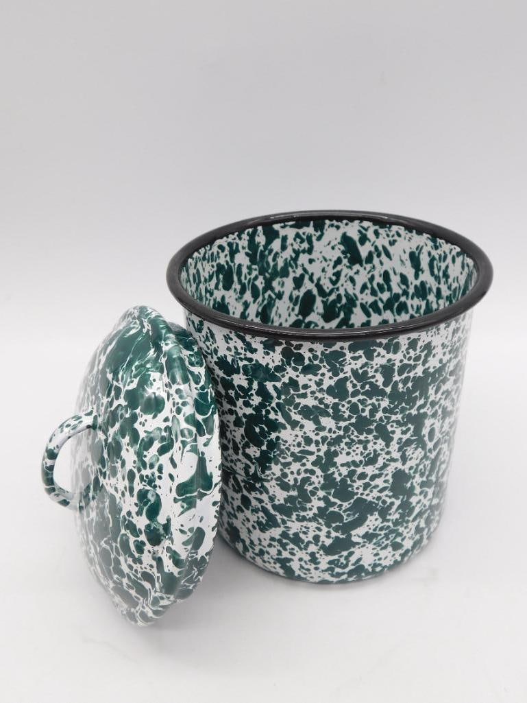 SPECKLED ENAMELWARE CANNISTER SPLATTERWARE - 2