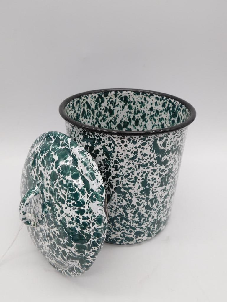 SPECKLED ENAMELWARE CANNISTER SPLATTERWARE - 2