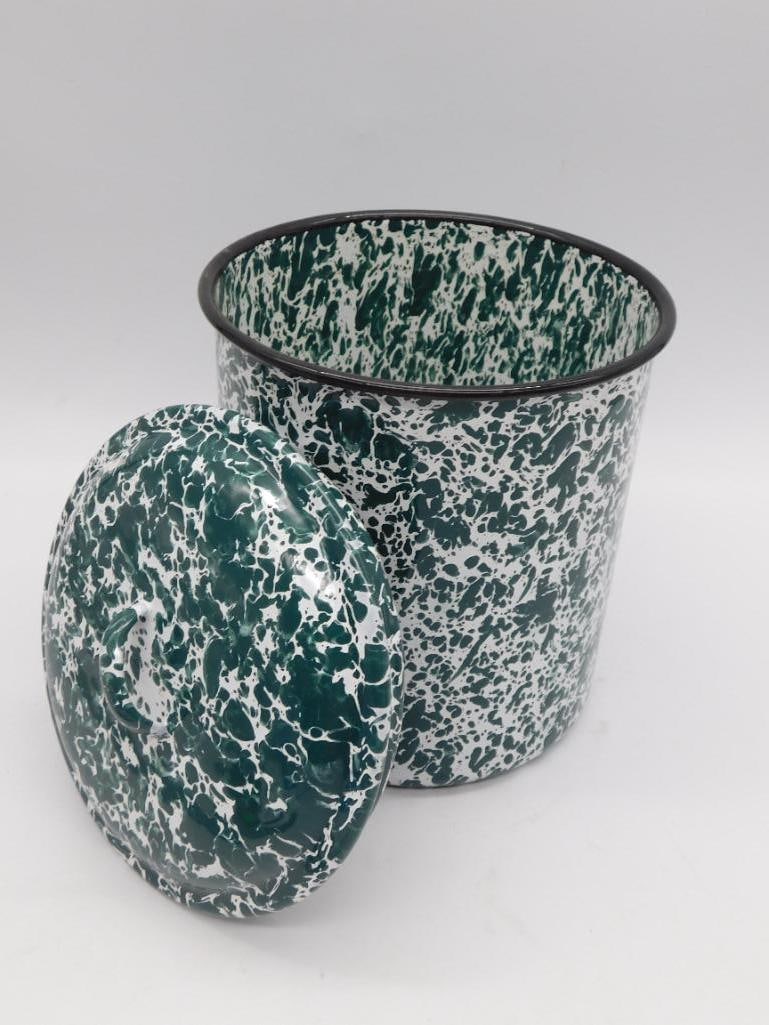 SPECKLED ENAMELWARE CANNISTER SPLATTERWARE - 2