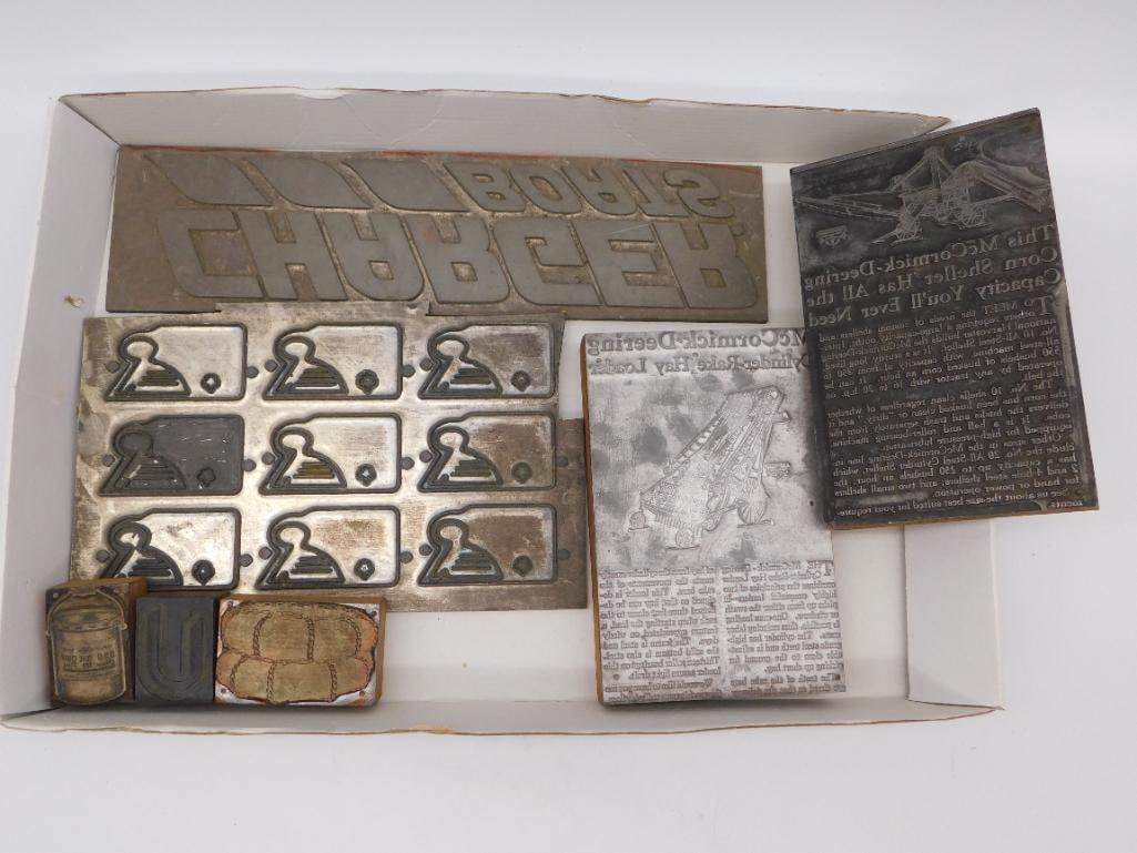 ANTIQUE LETTERPRESS PRINTING BLOCKS MIXED LOT (1 of 5)