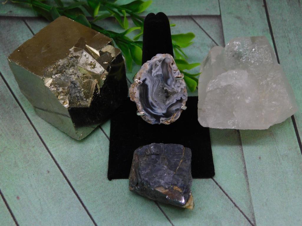 MIXED LOT ROCK STONE LAPIDARY SPECIMEN: MIXED LOT ROCK STONE LAPIDARY SPECIMEN