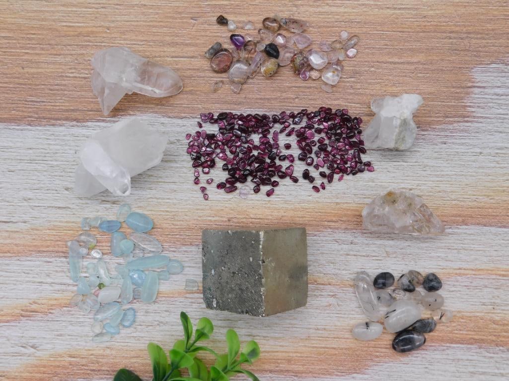 MIXED LOT ROCK STONE LAPIDARY SPECIMEN: MIXED LOT ROCK STONE LAPIDARY SPECIMEN