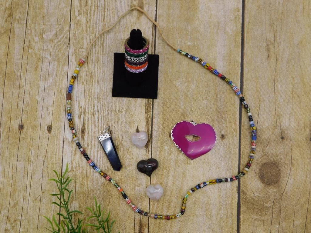 MIXED LOT ROCK STONE LAPIDARY SPECIMEN: MIXED LOT ROCK STONE LAPIDARY SPECIMEN