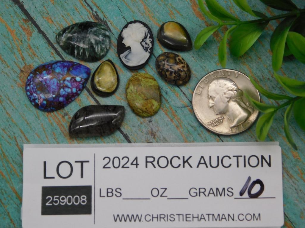 MIXED STONE CABOCHON LOT - 2
