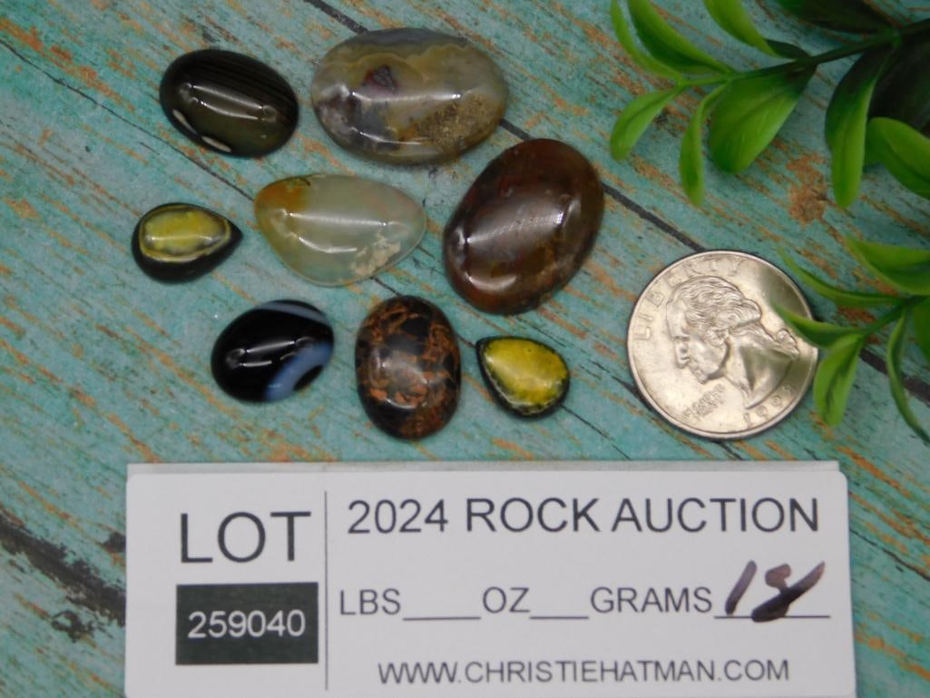 MIXED STONE CABOCHON LOT - 2