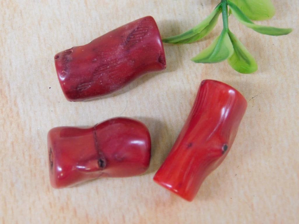 RED CORAL ROCK STONE LAPIDARY SPECIMEN (1 of 2)