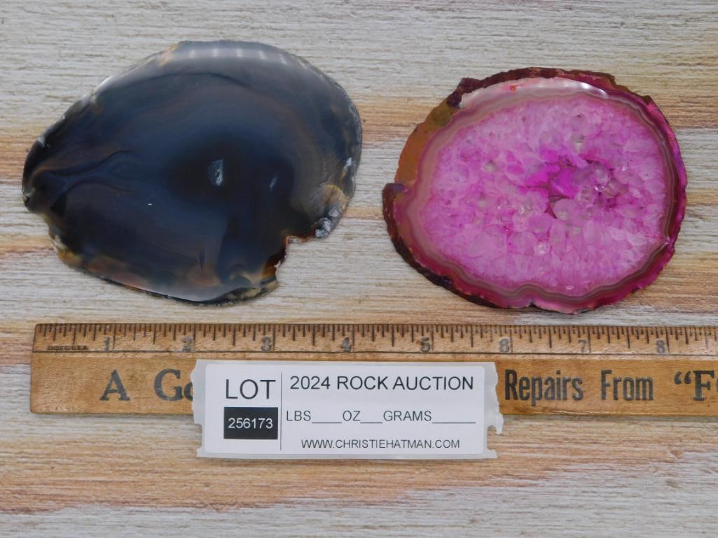 AGATE SLICE ROCK STONE LAPIDARY SPECIMEN - 2
