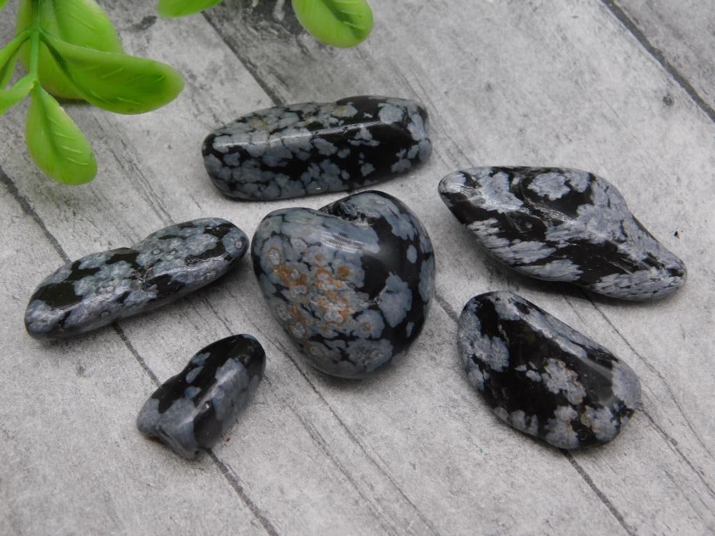 SNOWFLAKE OBSIDIAN ROCK STONE LAPIDARY SPECIMEN (1 of 2)
