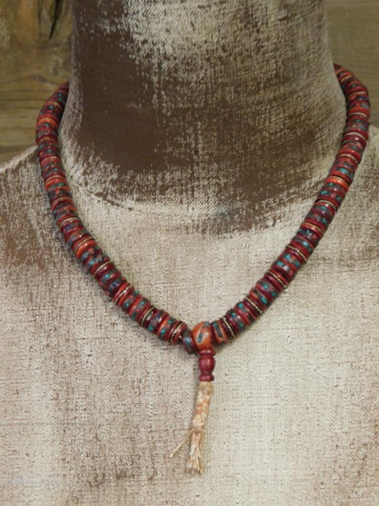 AFRICAN TRADE BEADS ROCK STONE LAPIDARY SPECIMEN (1 of 2)