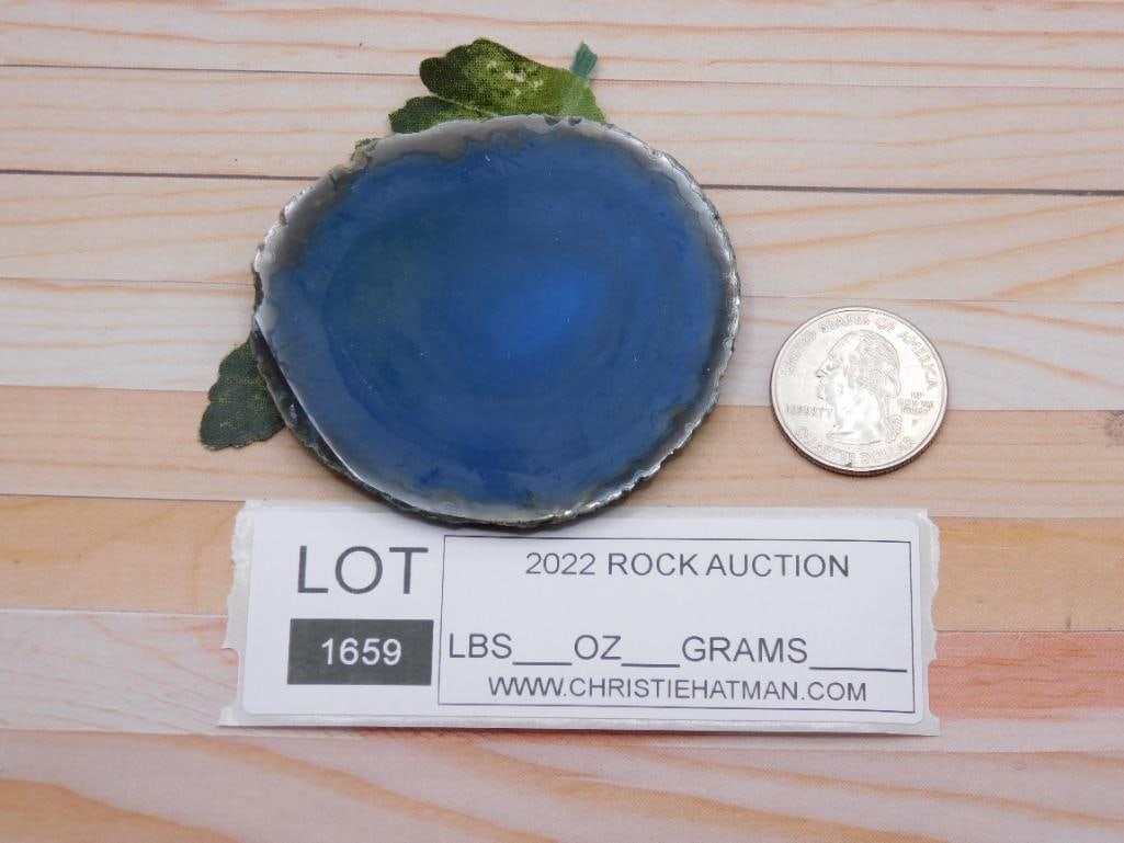 AGATE SLICE ROCK STONE LAPIDARY SPECIMEN - 2