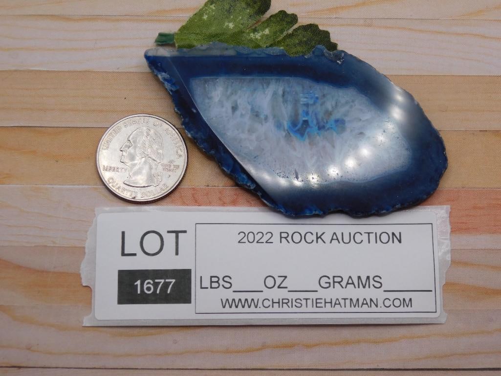 AGATE SLICE ROCK STONE LAPIDARY SPECIMEN - 2