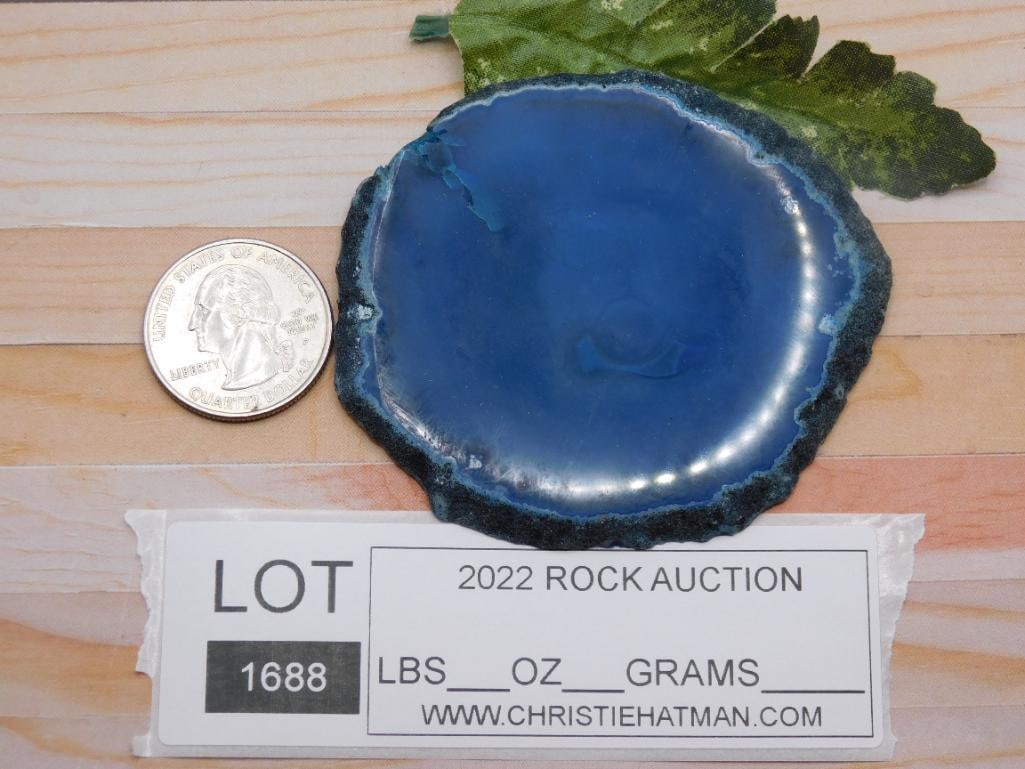 AGATE SLICE ROCK STONE LAPIDARY SPECIMEN - 2