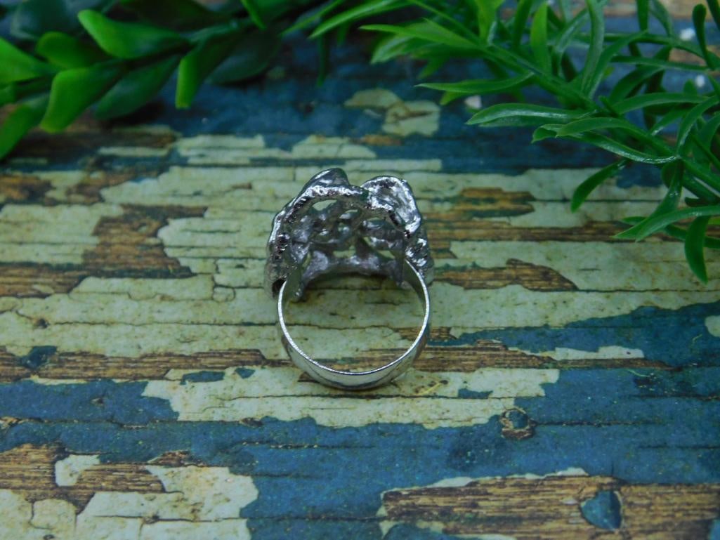 SILVER CLUSTER RING ROCK STONE LAPIDARY SPECIMEN - 3