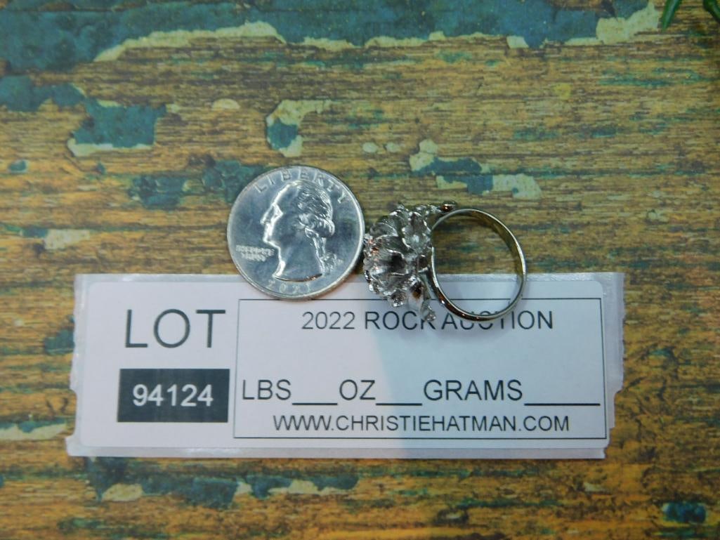 FLOWER RING ROCK STONE LAPIDARY SPECIMEN - 4