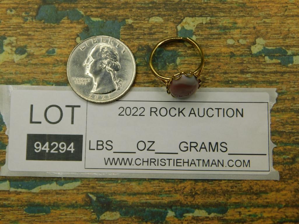 GEODE SLICE RING ROCK STONE LAPIDARY SPECIMEN - 3