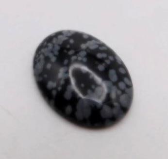 SNOWFLAKE OBSIDIAN CABOCHON ROCK STONE LAPIDARY SPECIMEN: SNOWFLAKE OBSIDIAN CABOCHON ROCK STONE LAPIDARY SPECIMEN