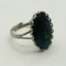 ABALONE STONE RING ROCK STONE LAPIDARY SPECIMEN: ABALONE STONE RING ROCK STONE LAPIDARY SPECIMEN