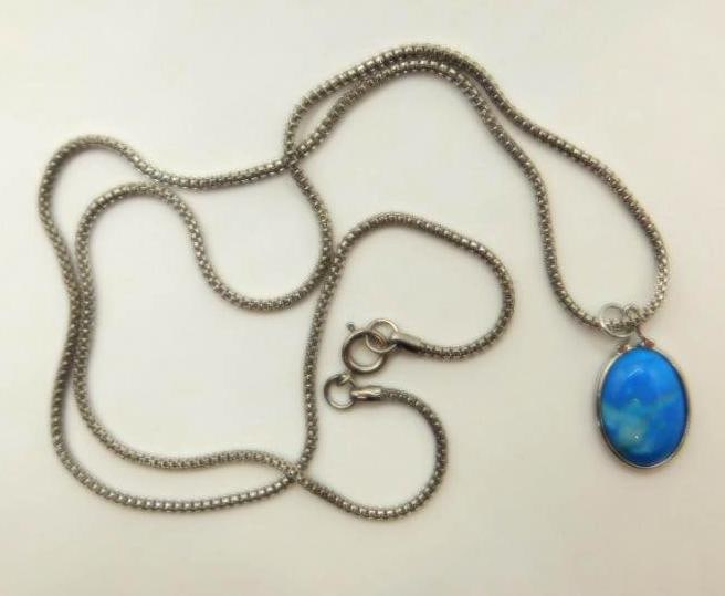 TURQUOISE PENDANT NECKLACE ROCK STONE LAPIDARY SPECIMEN (1 of 2)