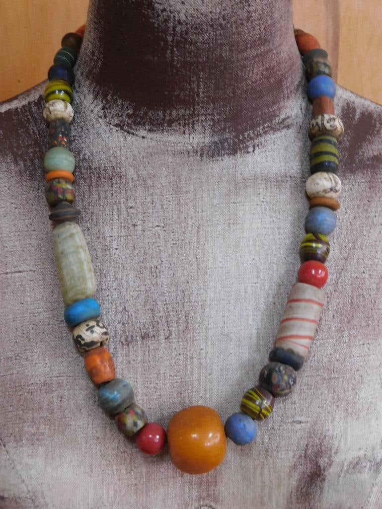 AFRICAN TRADE BEADS ROCK STONE LAPIDARY SPECIMEN (1 of 3)