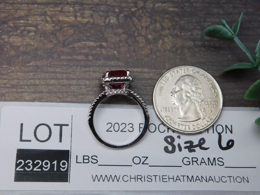 GENUINE STONE RING SIZE 6 - 2