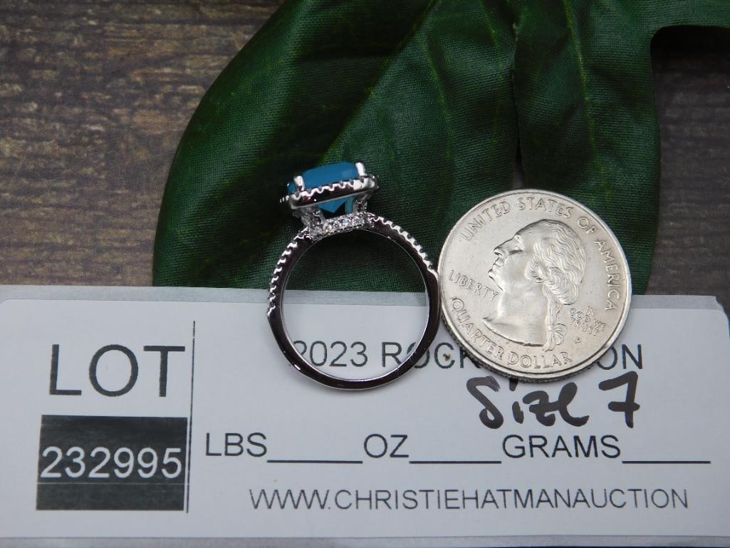 GENUINE STONE RING SIZE 7 - 2