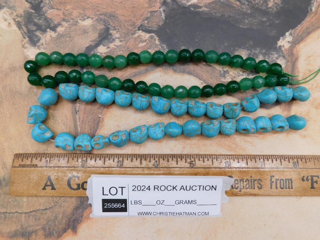 STONE BEADS ROCK STONE LAPIDARY SPECIMEN - 2