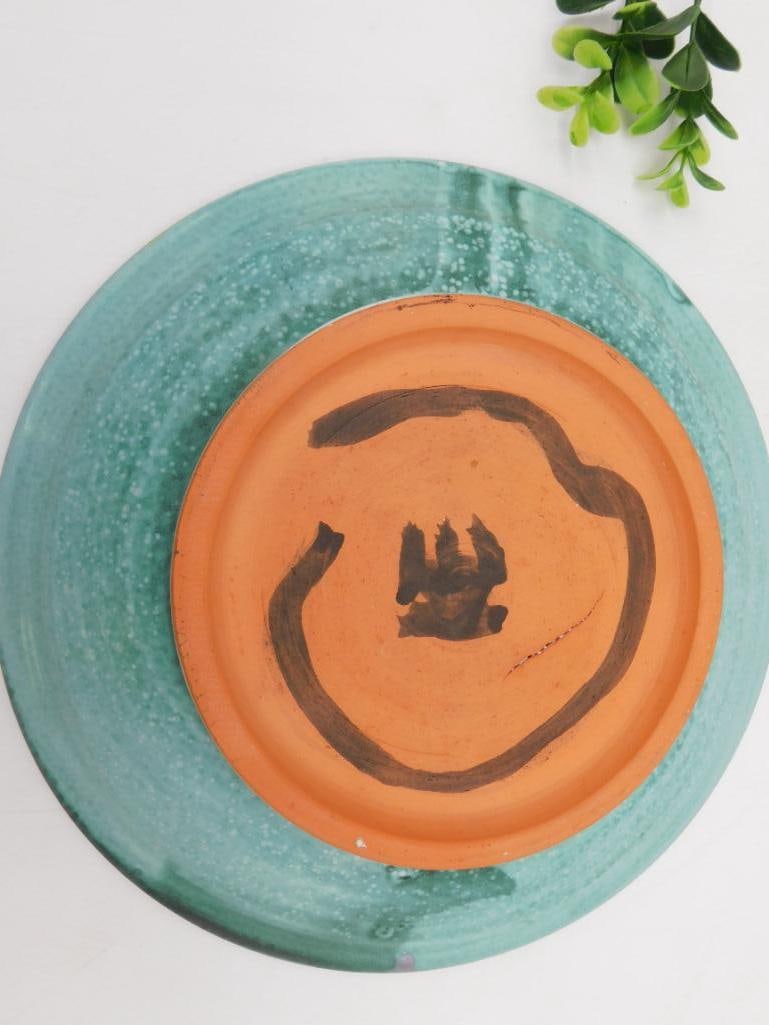 HANDPAINTED CENTERPIECE BOWL VINTAG ANTIQUE (1 of 1)