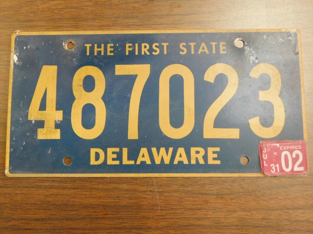 Vintage Antique License Plate US Delaware Collectible 212 (1 of 4)